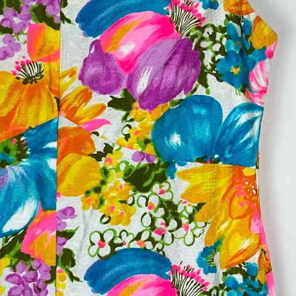 Flutterbye | True Vintage 60s Groovy Floral Hawaiian Midi / Maxi Dress | M - Picture 7 of 14